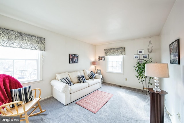 view of carpeted living room