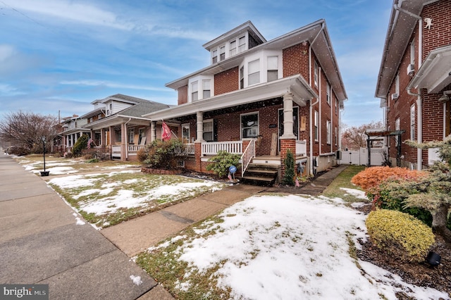 view of front of property with covered porch