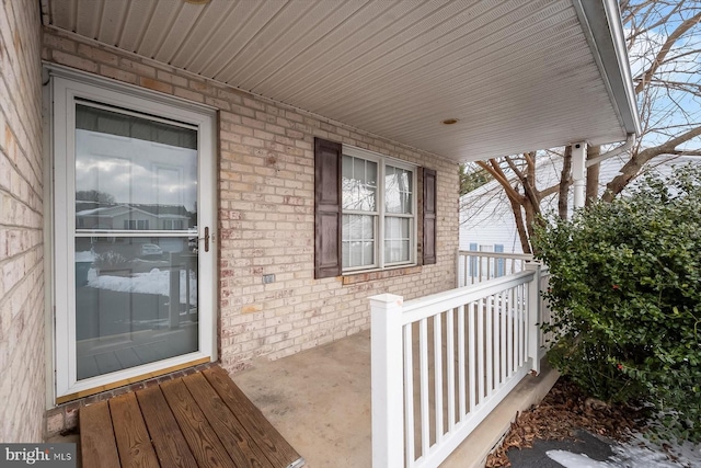 exterior space featuring covered porch