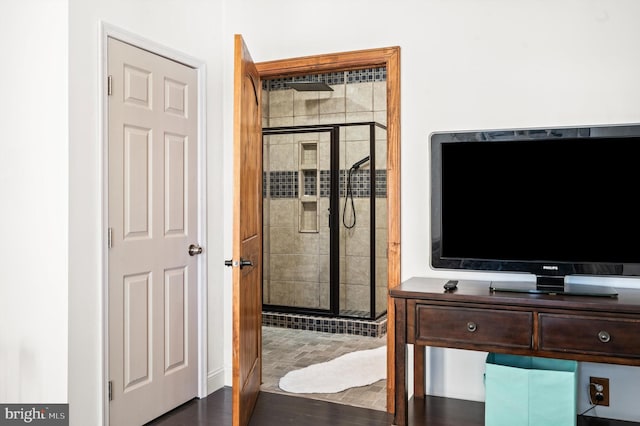 bathroom with an enclosed shower