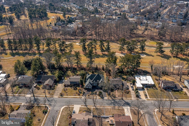 aerial view with a residential view