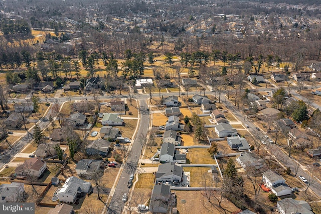 aerial view featuring a residential view