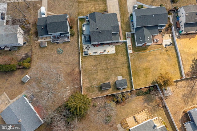 bird's eye view with a residential view