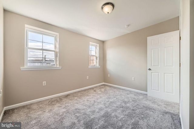 view of carpeted empty room