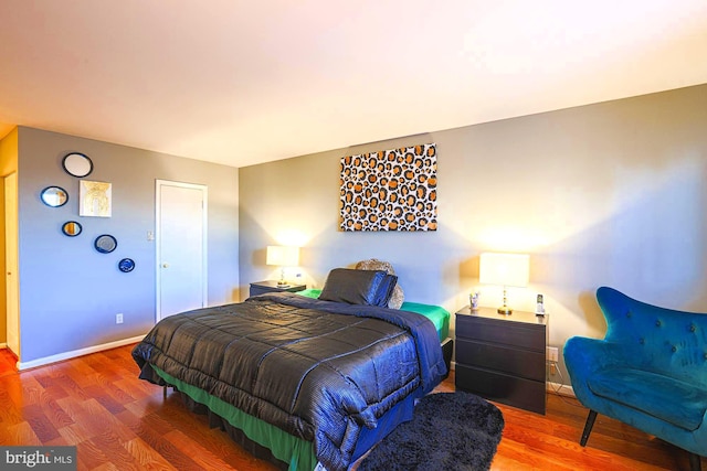 bedroom featuring wood-type flooring