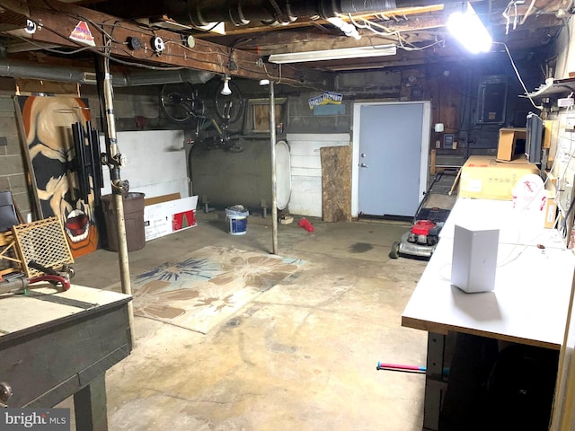 view of basement