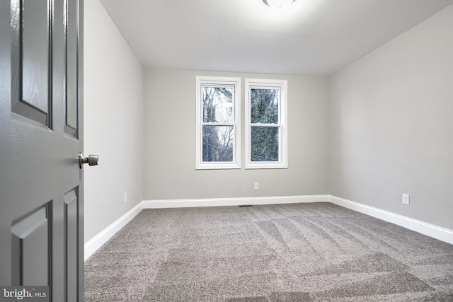 view of carpeted empty room