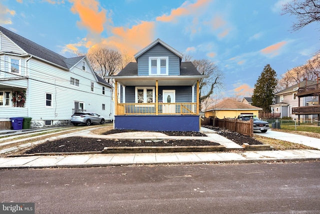 view of front of house with covered porch