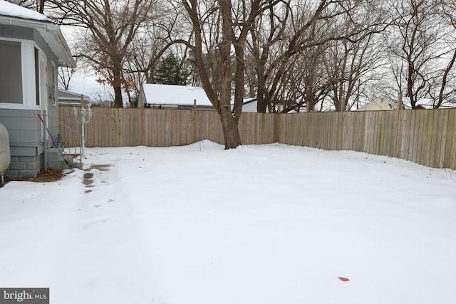 view of snowy yard