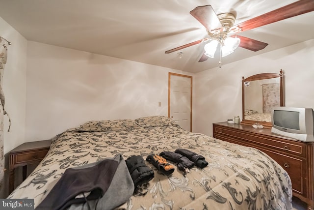 bedroom with ceiling fan