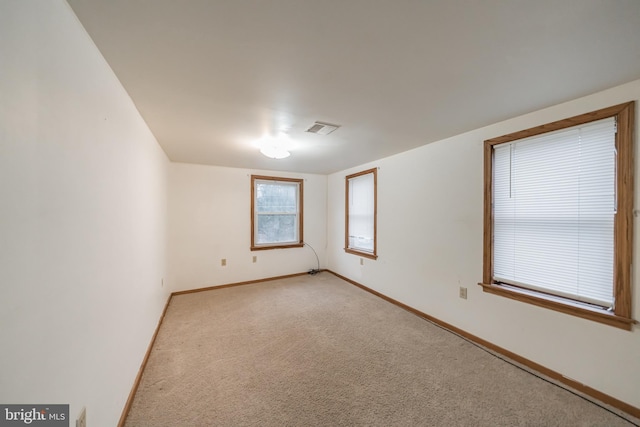 view of carpeted empty room