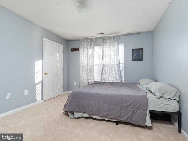 view of carpeted bedroom