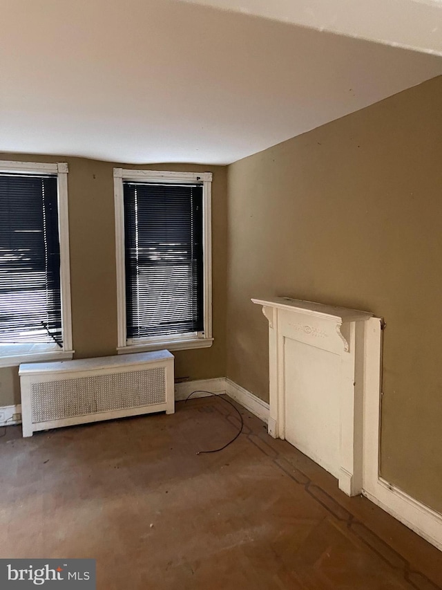 interior space featuring radiator heating unit