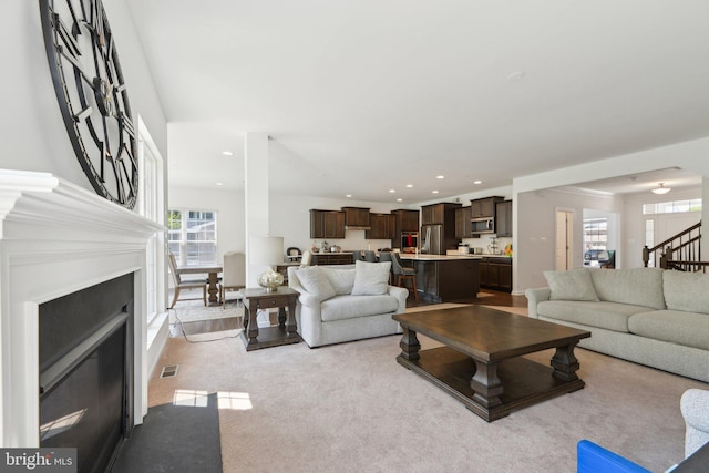 view of carpeted living room