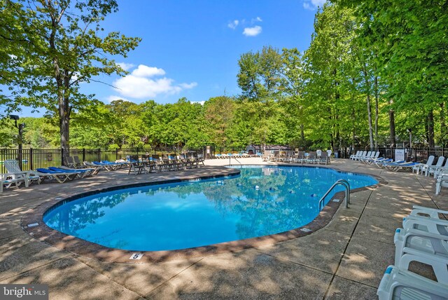 view of pool featuring a patio area