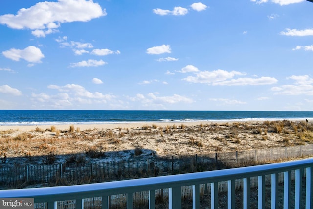 water view featuring a view of the beach