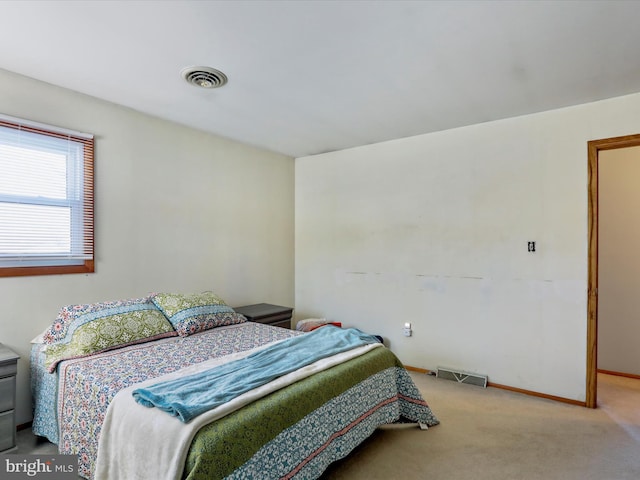 bedroom with carpet