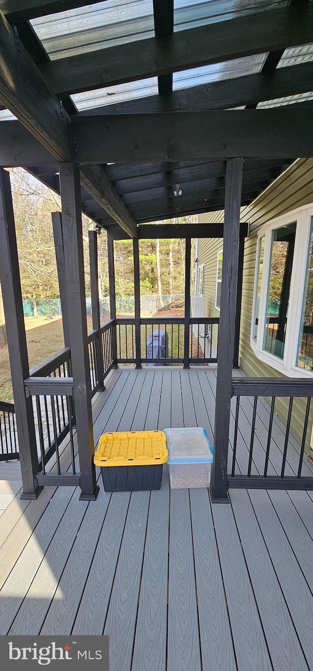 view of wooden deck