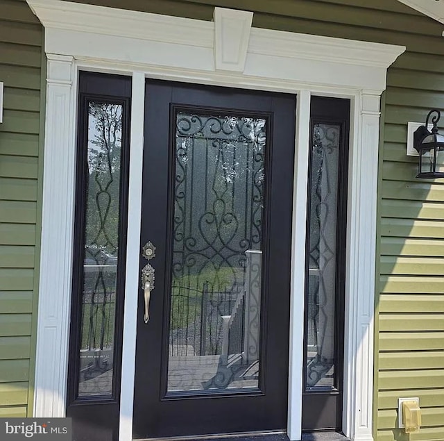 view of doorway to property