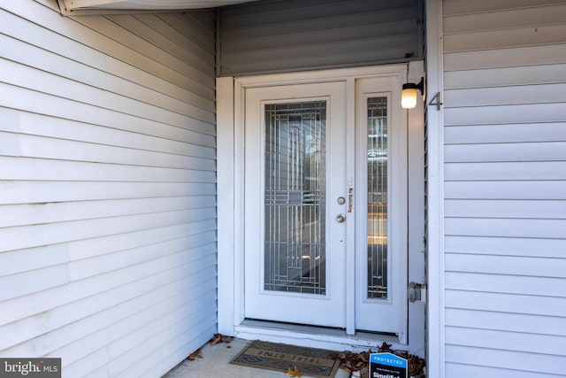 view of doorway to property