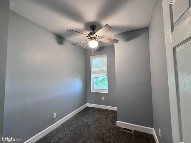 507 N Loudon Ave, Baltimore, MD 21229 - unfurnished room with dark carpet and a ceiling fan
