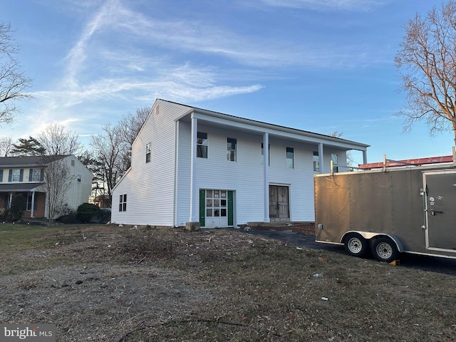 view of rear view of property