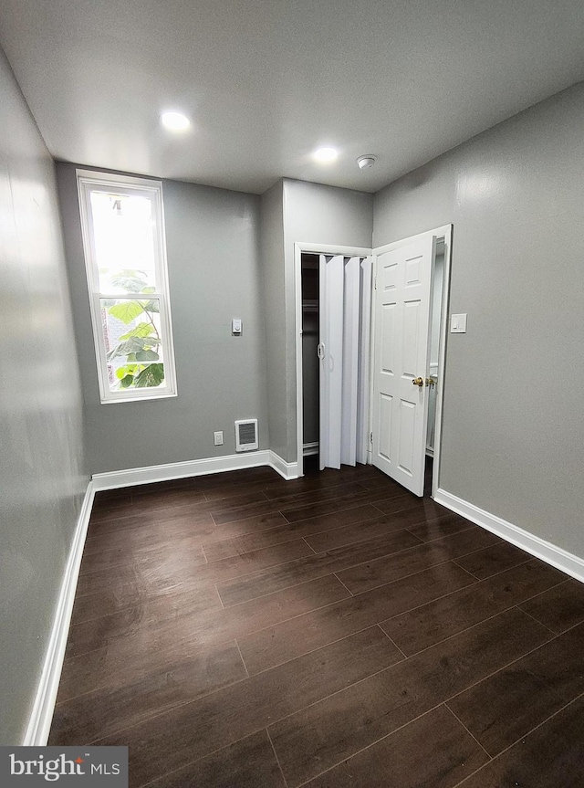 interior space featuring dark hardwood / wood-style floors