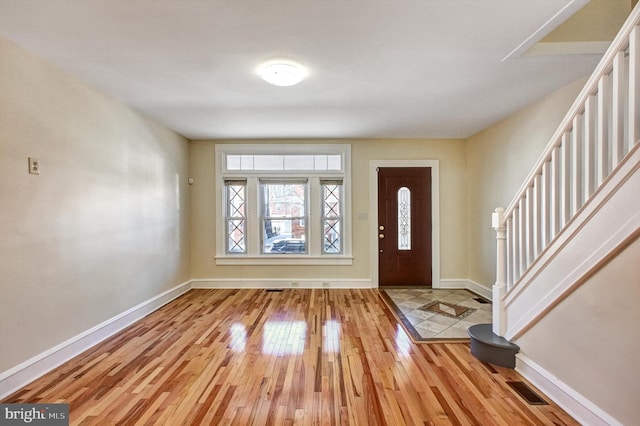 entryway featuring light hardwood / wood-style floors