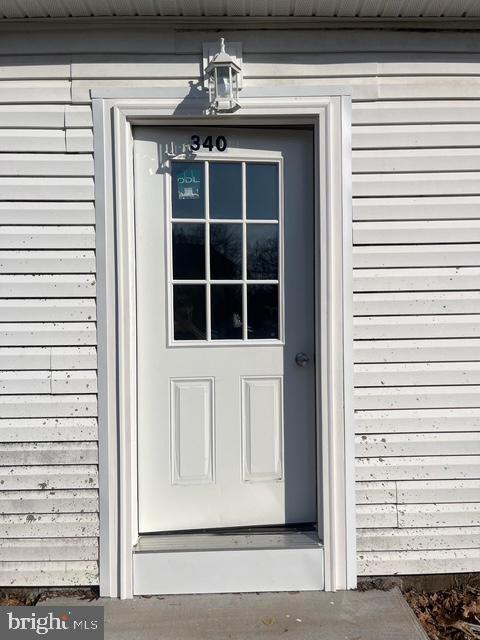 view of doorway to property