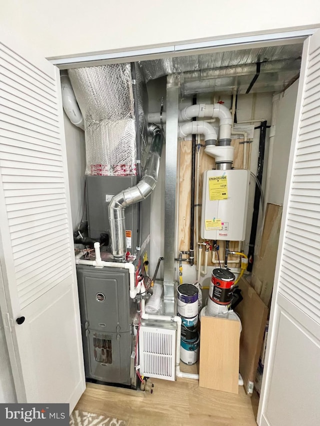 utilities featuring tankless water heater