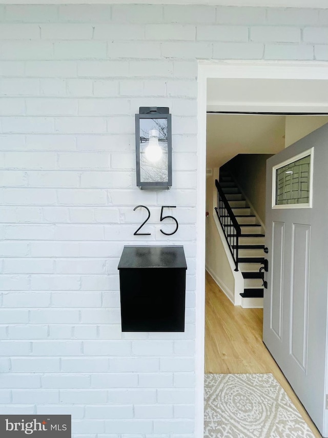 room details featuring hardwood / wood-style flooring