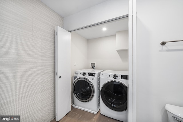 laundry area with washer and dryer