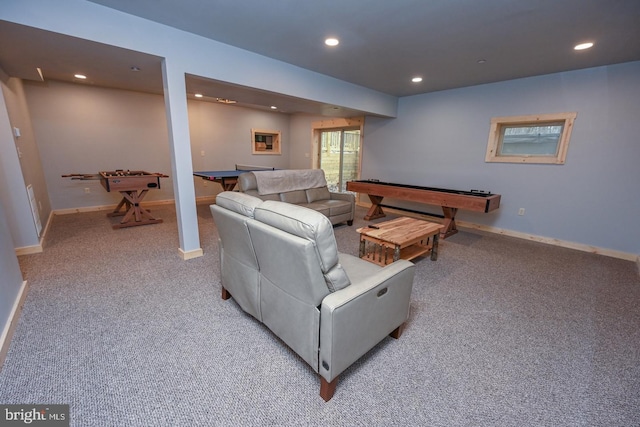 view of carpeted living room