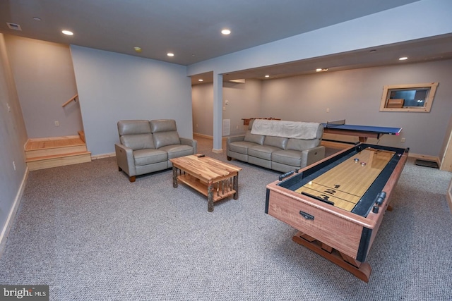 view of carpeted living room