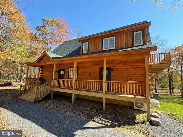 exterior space with covered porch