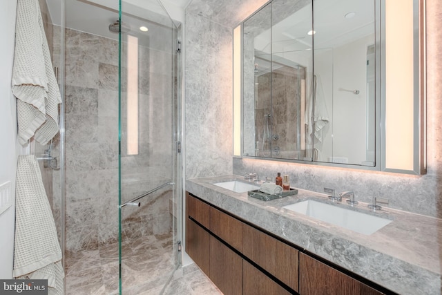 601 Wharf SW Unit 1007, Washington, DC 20024 - bathroom featuring vanity and walk in shower