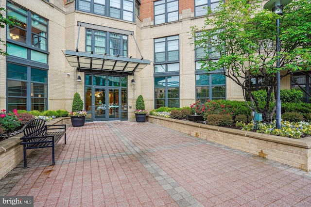 view of exterior entry with french doors