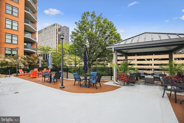 view of patio with an outdoor living space