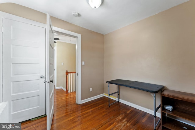 interior space featuring dark wood-type flooring