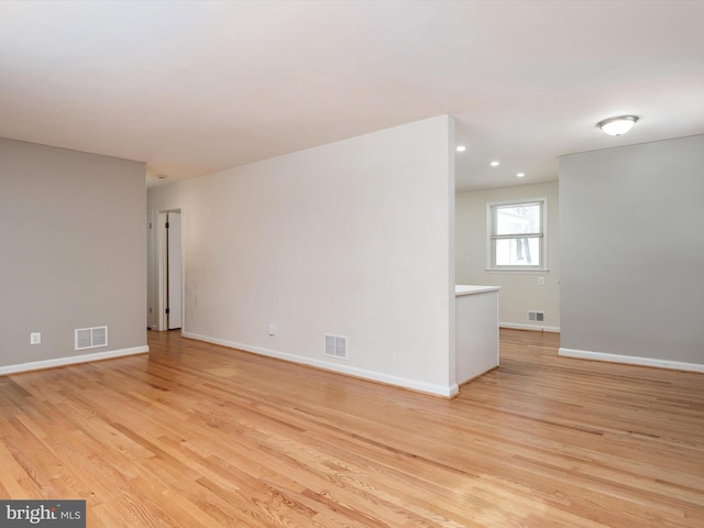 empty room featuring light hardwood / wood-style flooring