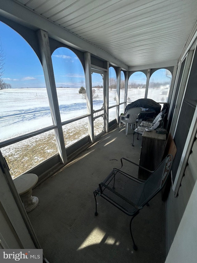 view of sunroom / solarium