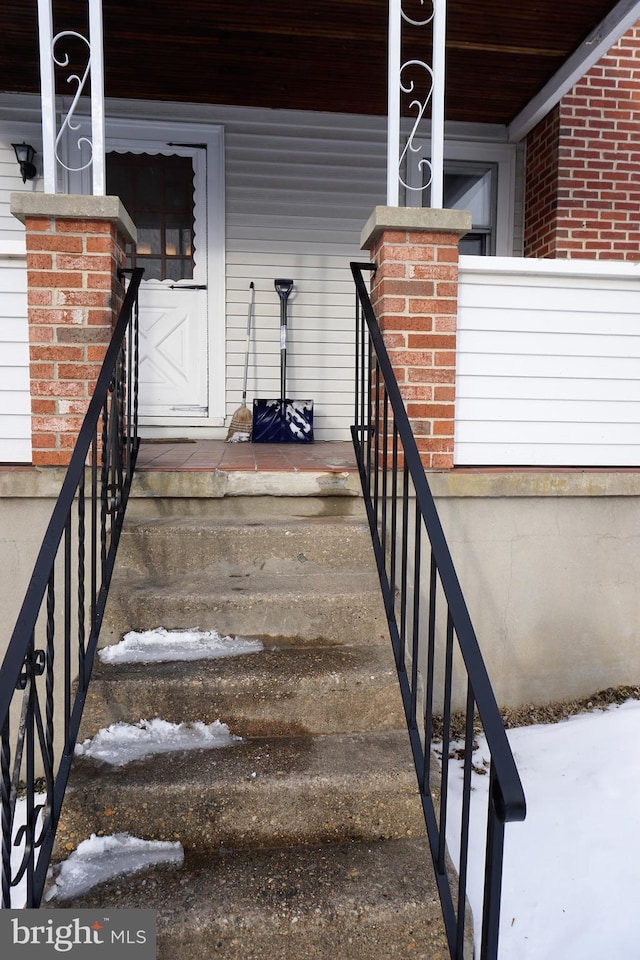 view of stairway