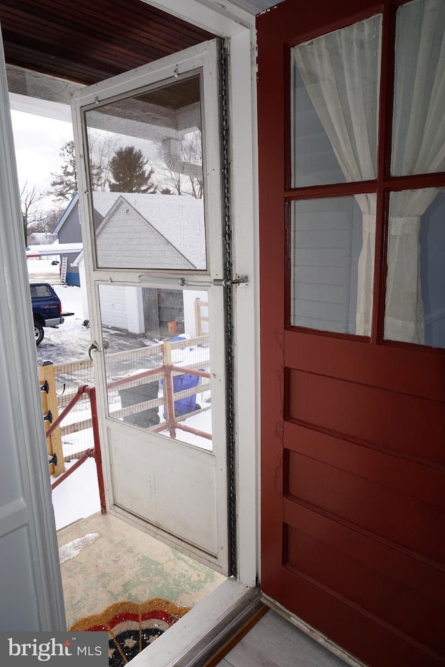 view of doorway to outside