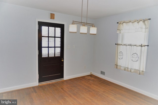 interior space with wood-type flooring