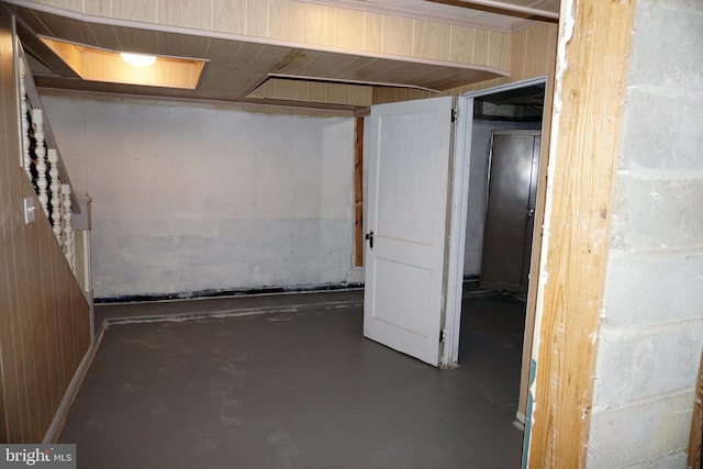 view of basement