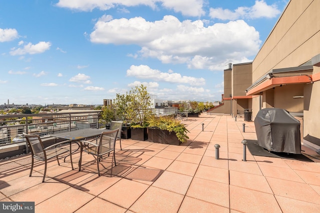 view of patio featuring area for grilling