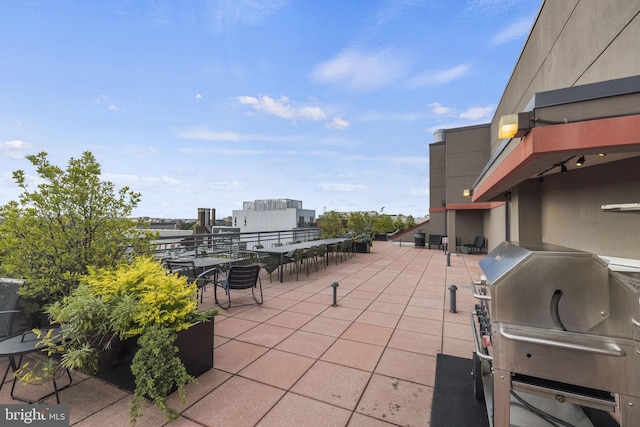 view of patio / terrace featuring grilling area