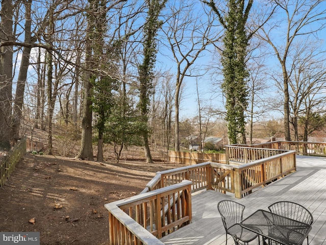 view of wooden terrace