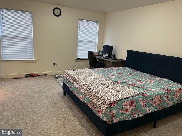 view of carpeted bedroom