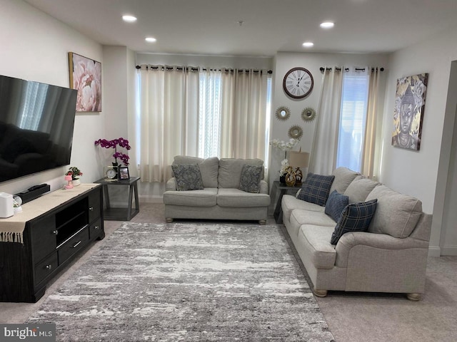 view of carpeted living room